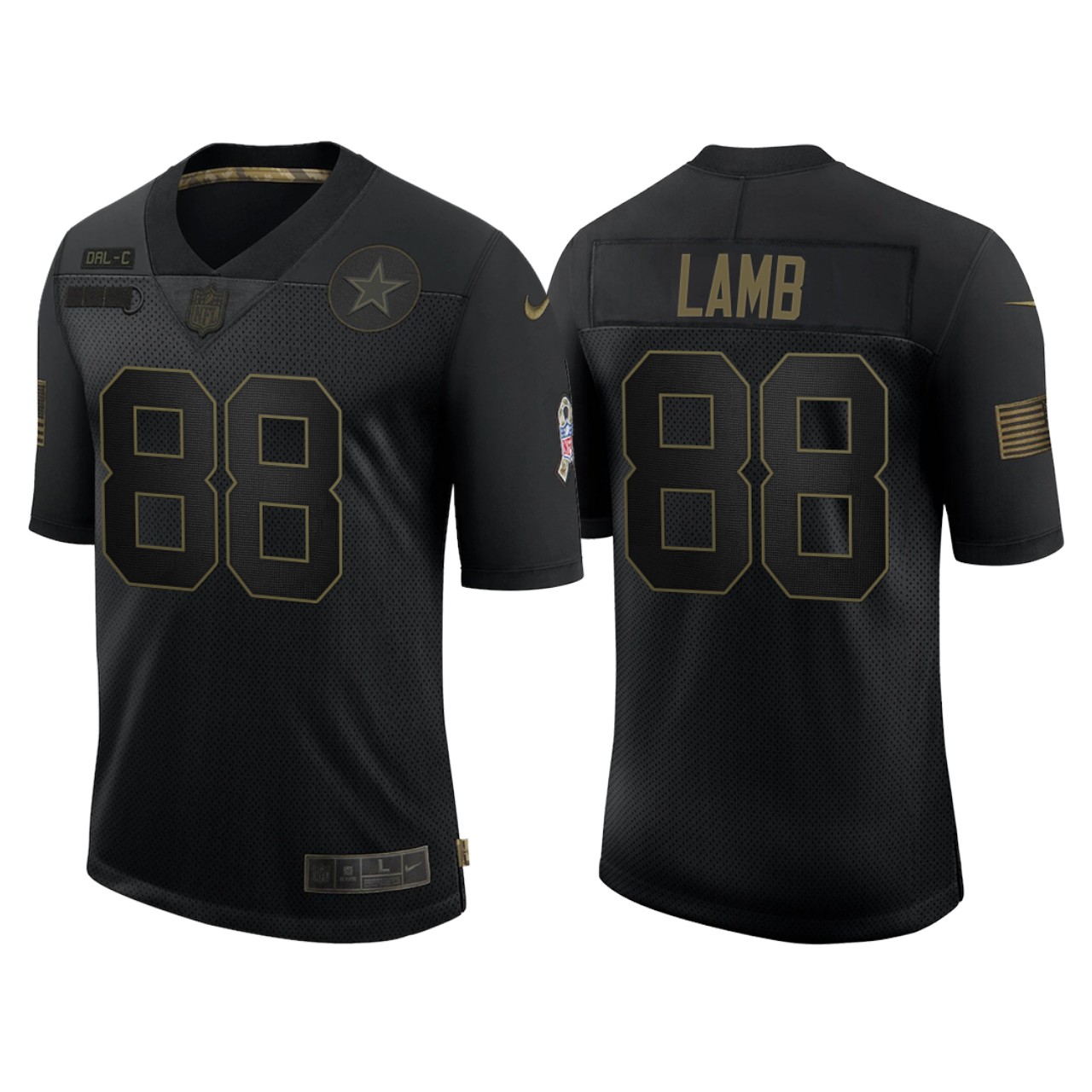 Men's Dallas Cowboys #88 CeeDee Lamb 2020 Black NFL Salute To Service Limited Stitched Jersey Men's Dallas Cowboys #88 CeeDee Lamb 2020 Black NFL Salute To Service Limited Stitched Jersey